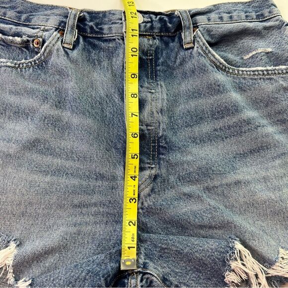 Re/Done 50s Cut Off Button Fly Distressed Denim Shorts Medium Raf 30 - Picture 11 of 13